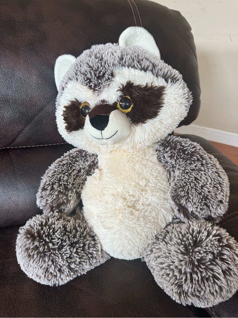Plush Raccoon Stuffed Animal - Gray and Cream